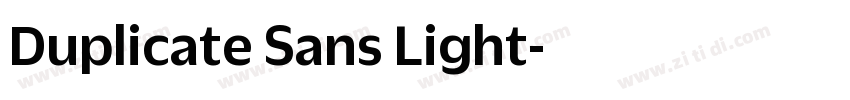 Duplicate Sans Light字体转换